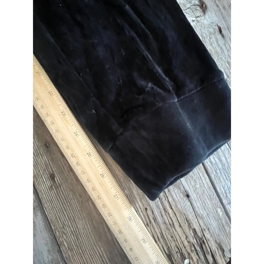 True Religion Mens Velour Jogger Sweatpants Black Gold Horseshoe Logo 101383 S